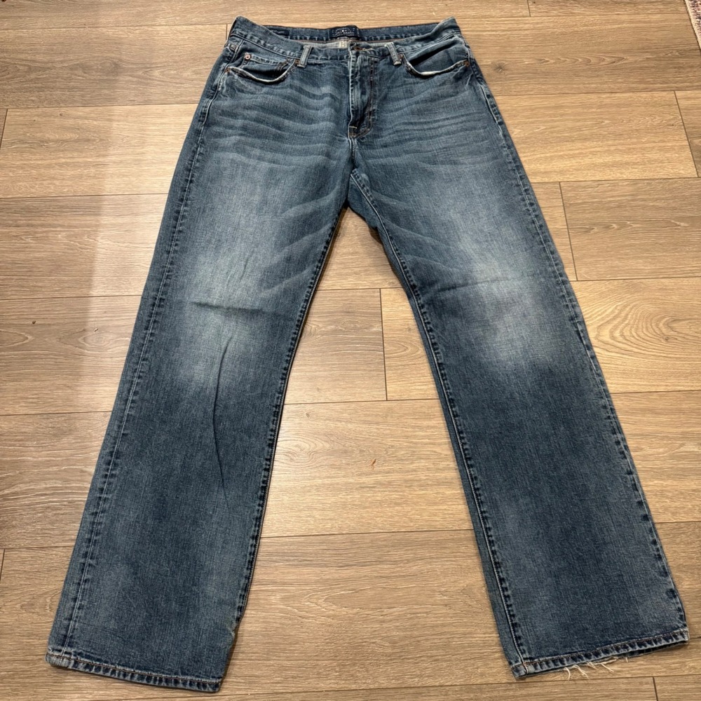 Lucky Brand Mens 181 Relaxed Straight Leg Jeans Blue Denim Medium Wash 34x34